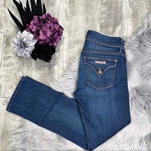 Hudson Signature Flap Pocket Straight Ankle Jeans